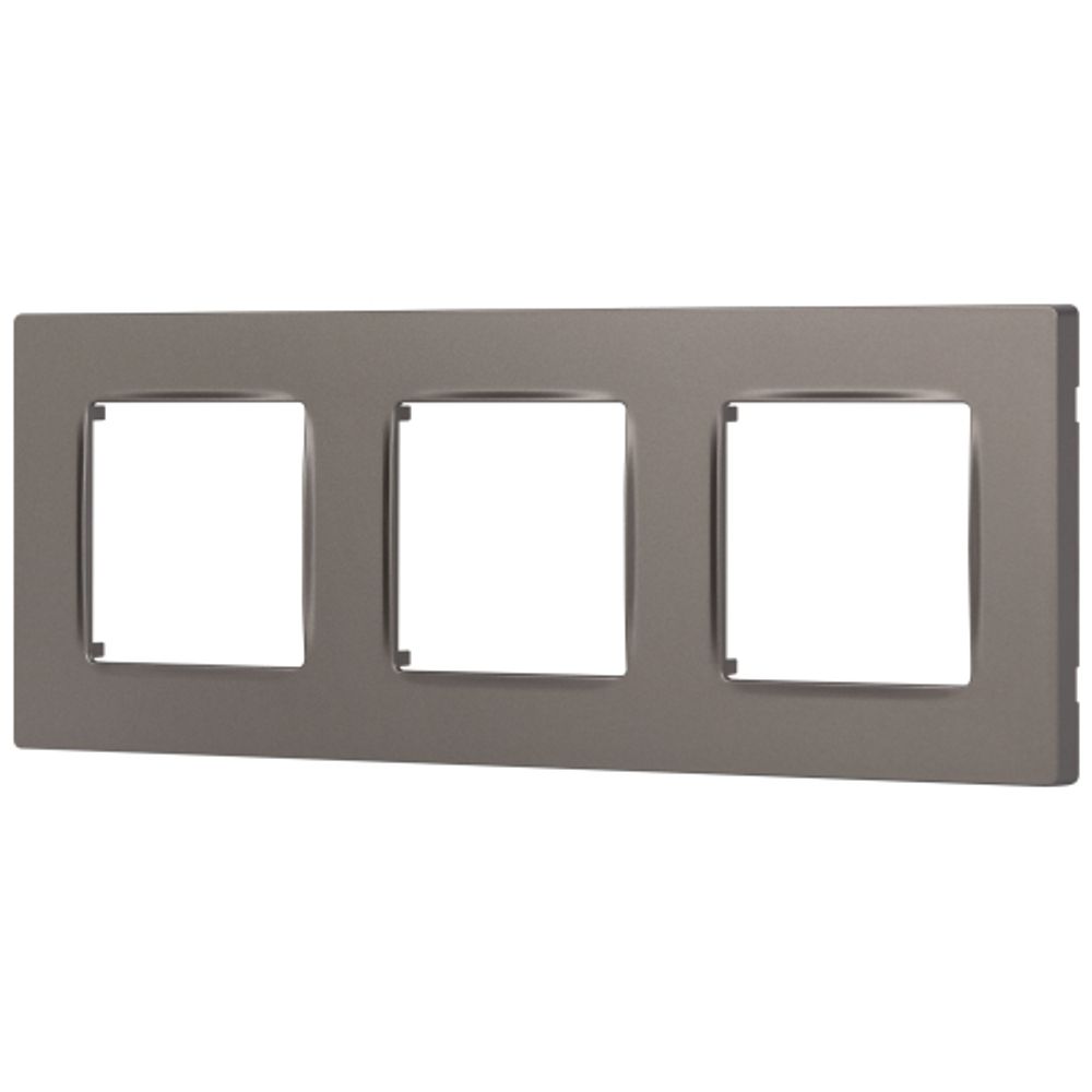 Рамка для розеток и выключателей ЭРА Серия 12 12-5203-16 на 3 поста, Классик, титан | ЭРА 12 Титан