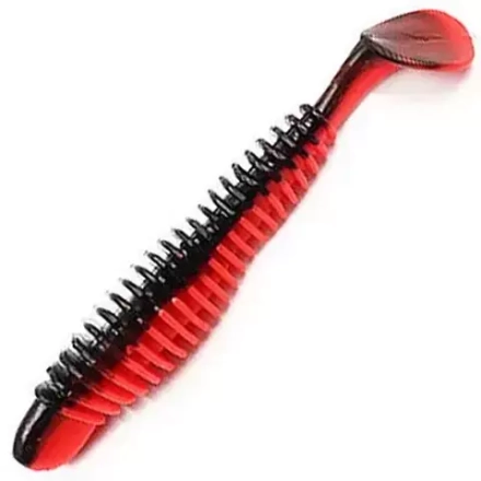 Виброхвост Yaman Arris Shad 5,5inch #33 - Black Red Flake/Red