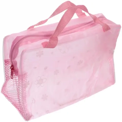 Косметичка «Adventure - Feathers», ромашки, цвет розовый, текстильные ручки, 24*17см●