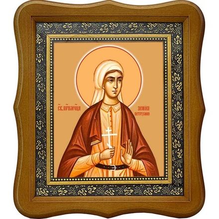 Ксения Петрухина преподобномученица, послушница. Икона на холсте.