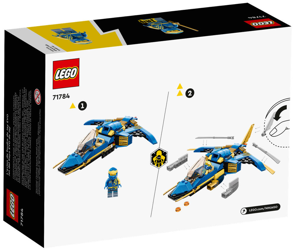 Конструктор LEGO NINJAGO 71784 Реактивный самолет Джея EVO