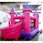 Детский надувной батут "Розовый замок"