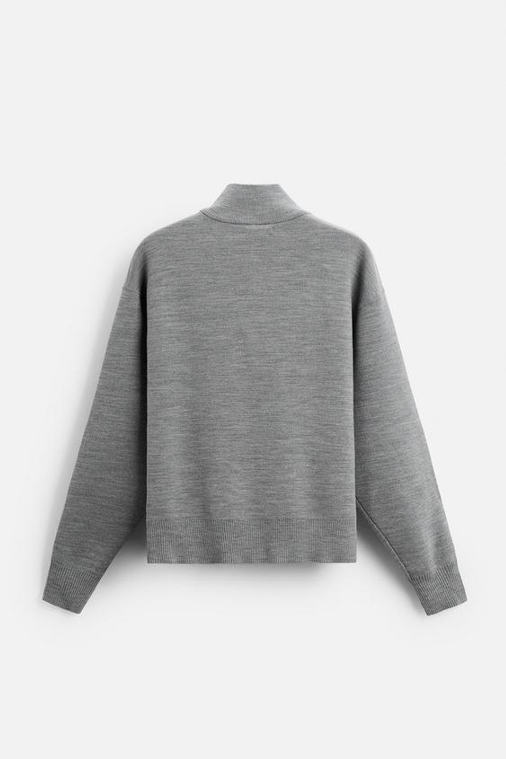 ZARA СВИТЕР С ЗАСТЕЖКОЙ-МОЛНИЕЙ, СЕРЫЙ