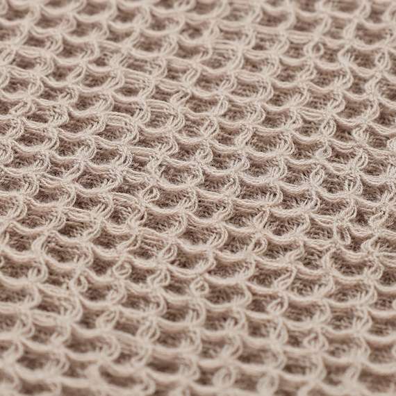 Покрывало вафельное из хлопка серо-бежевого цвета из коллекции essential, 230х250 см