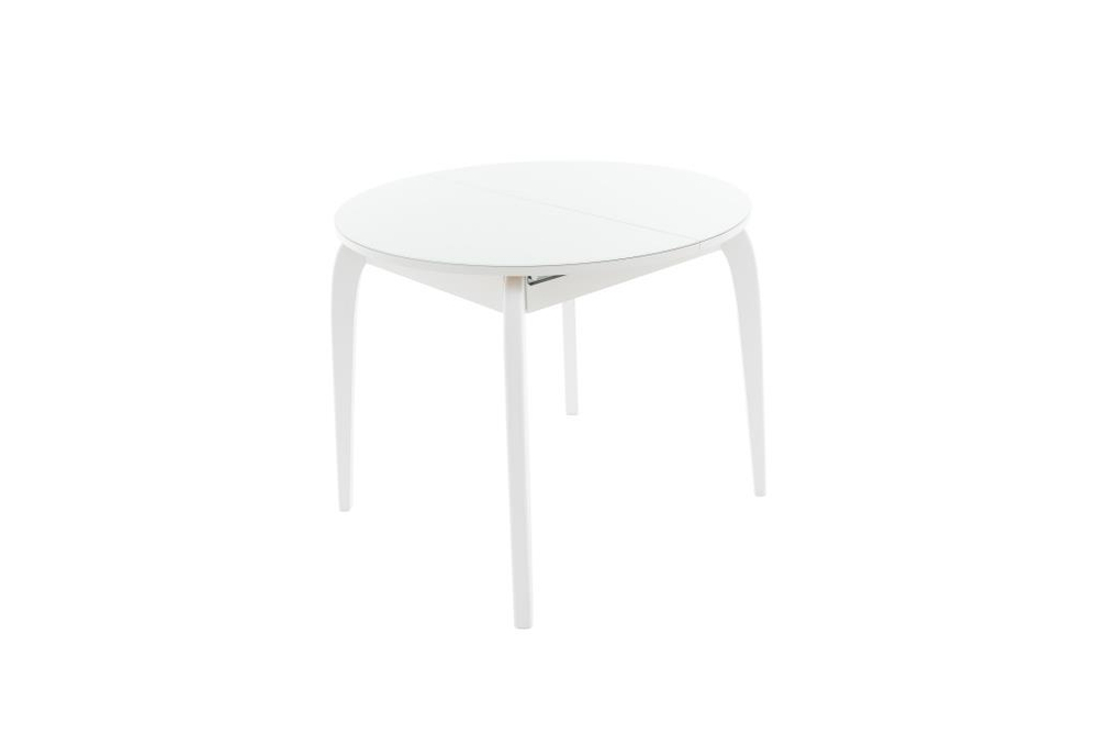 Стол Аврора Ривьера СВ D90, Стекло, Эмаль белая,  7