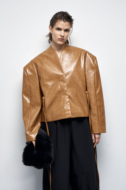 Куртка кожаная SAVAGE Sepia