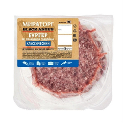 Котлета для бургера говяжья (d 110 мм) Классическая Black Angus «Мираторг» ~ 900 г