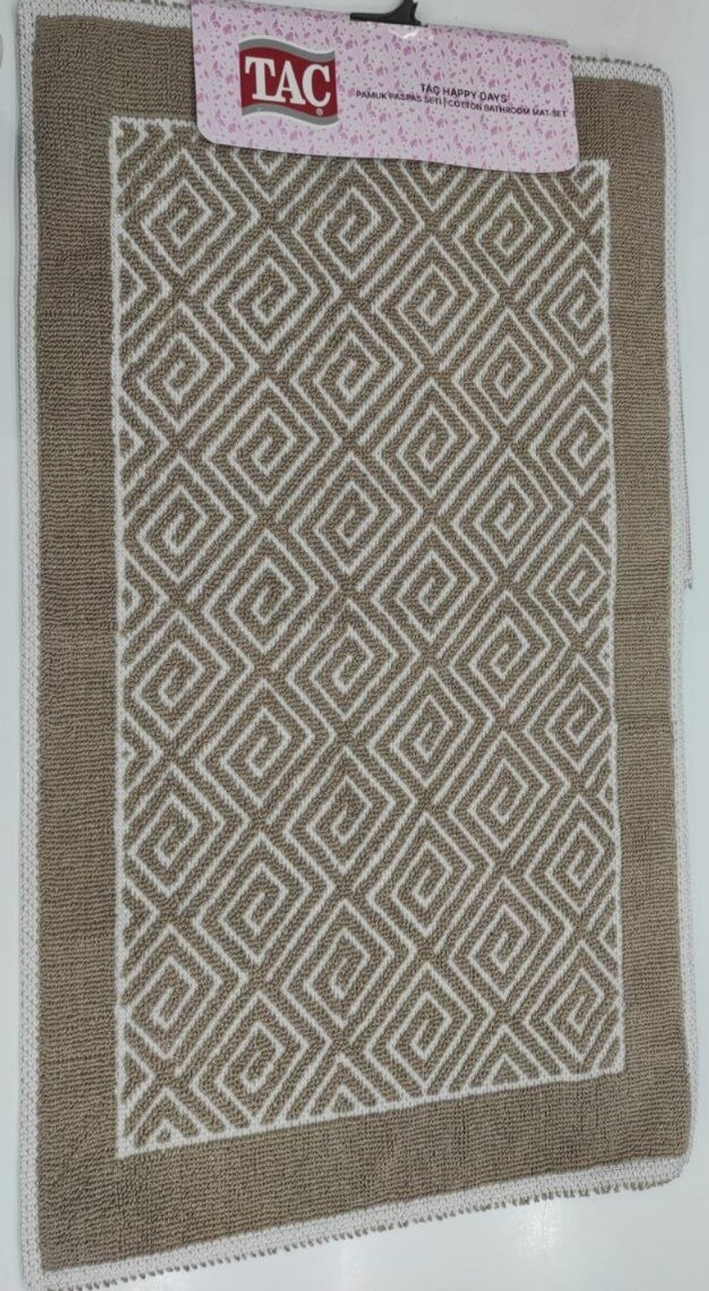 Набор ковриков ТАЧ (хлопок 100%) "ZIGZAG" 60*100 см + 50*60 см V-Бежевый