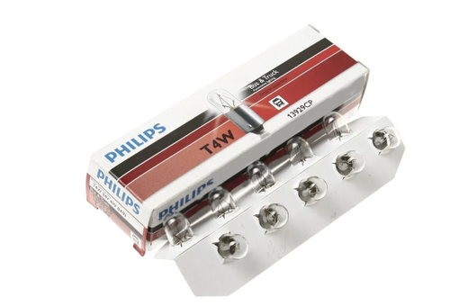 Лампа 24 В 4 Вт T4W металлический цоколь габаритные огни 10 шт. Philips