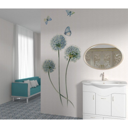 Ламинированная панель ПВХ ВЕК с цифровой печатью Белый бархат - Дольче 2700х250мм