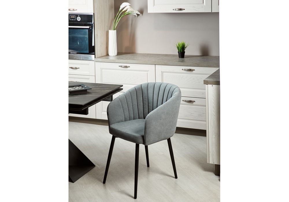 Стул на металлокаркасе Моншау velutto 52 / черный