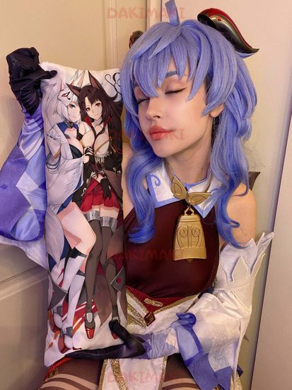 Мини дакимакура Кага и Акаги из Лазурный путь арт. M0866, 60х20 см