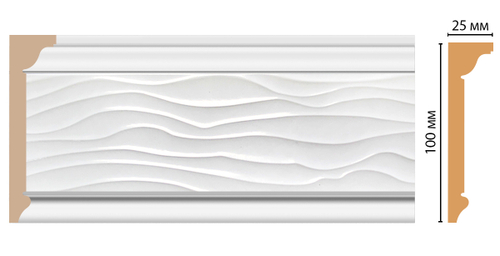 Плинтус потолочный DECOMASTER D218-114 (100*25*2400мм)