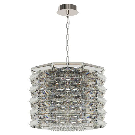 SL6137.103.08 Светильник подвесной ST-Luce никель/прозрачный E14 8*40W STROZZI