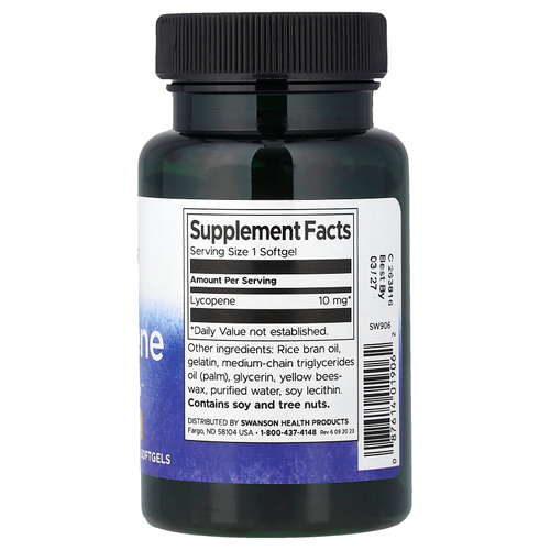 Swanson, ликопин, 10 мг, 120 капсул