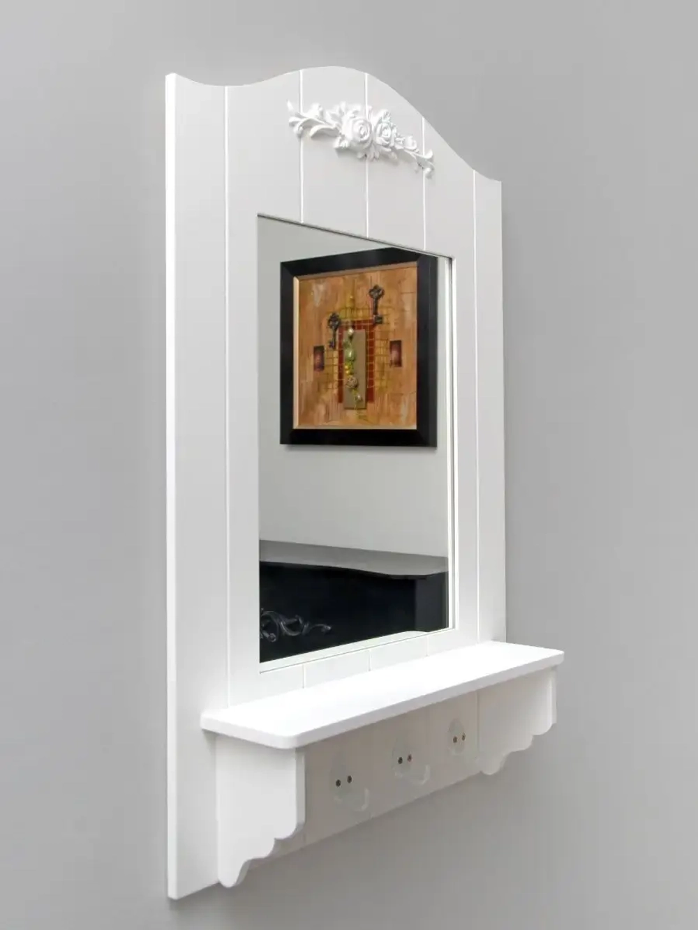 Зеркало настенное с полкой "Прованс"