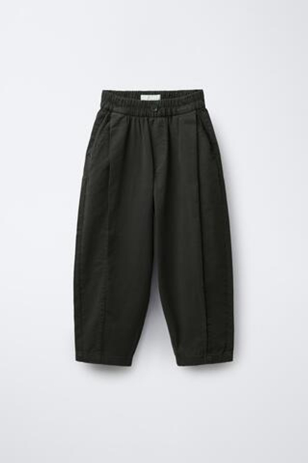 ZARA БРЮКИ BALLOON С ЗАЩИПАМИ, АНТРАЦИТОВО-СЕРЫЙ