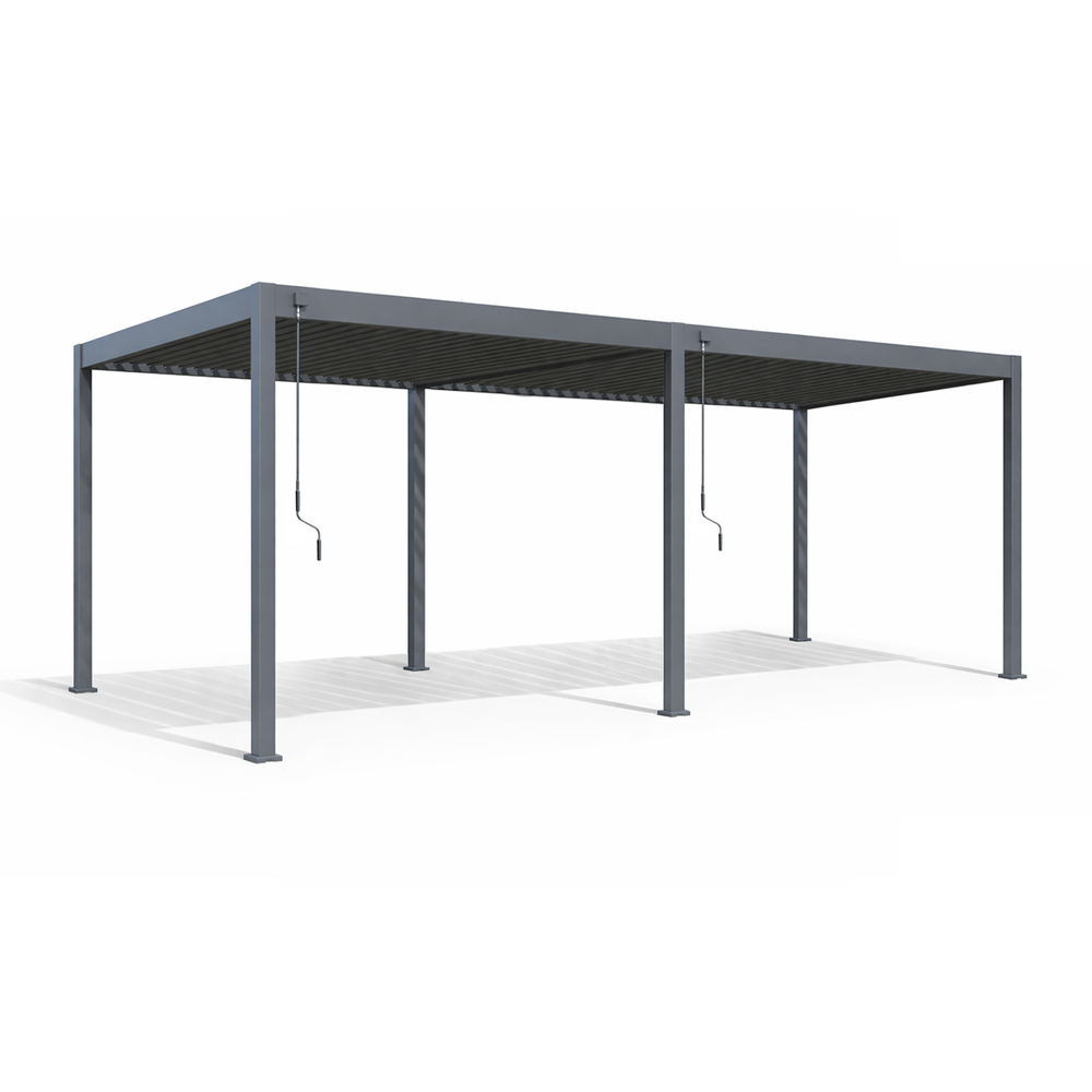 Пергола биоклиматическая алюминиевая Cronon Luna 6х3 м, антрацит