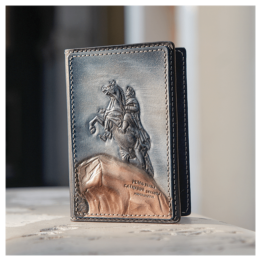 Обложка для документов «Городские мотивы» серая