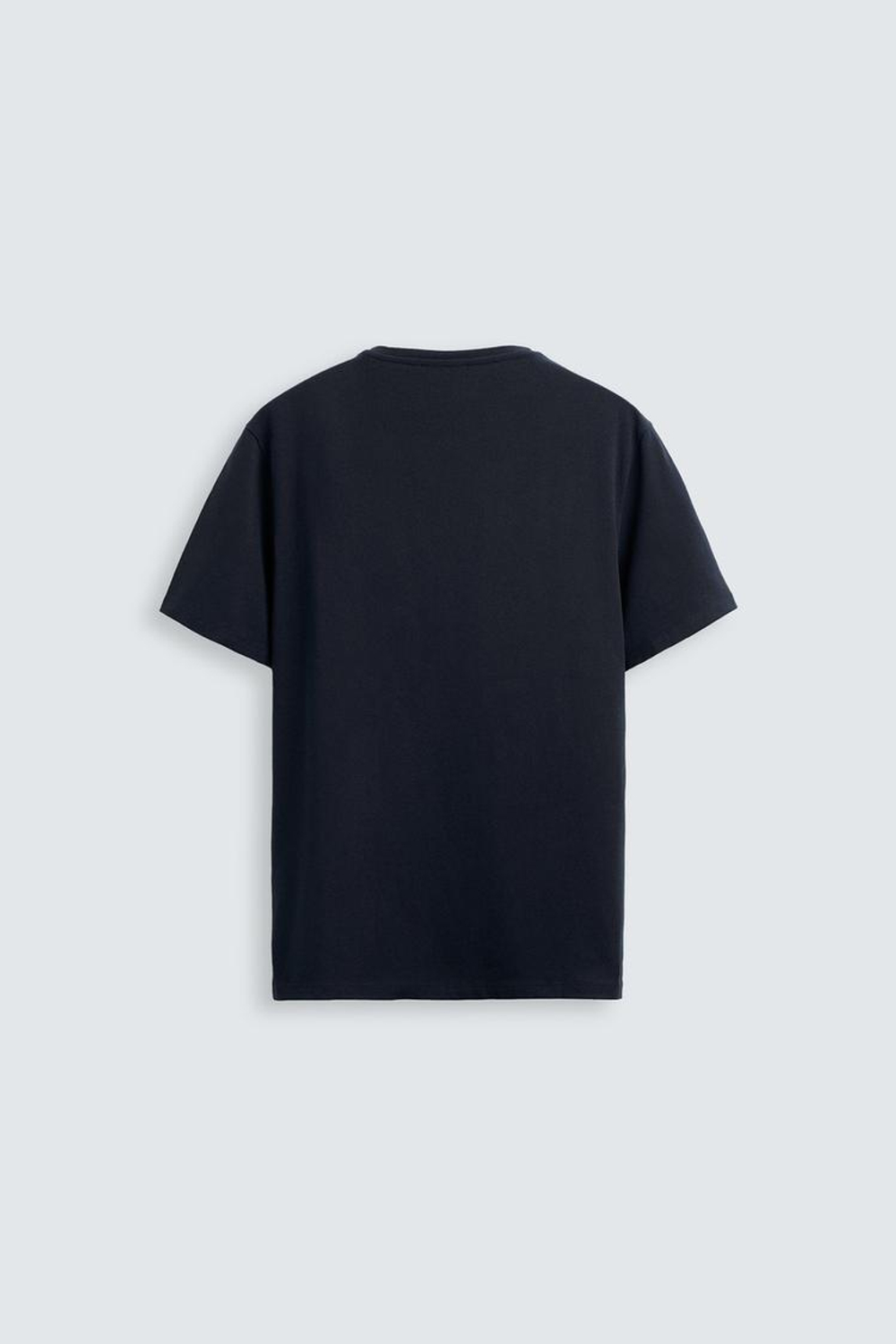 ZARA БАЗОВАЯ ПРИТАЛЕННАЯ ФУТБОЛКА SLIM FIT, МОРСКОЙ СИНИЙ