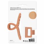 Крабы для волос НАБОР 3 шт., 4 см / 5 см / 11 см, soft touch, коричневый, MONTE VITA, 457031