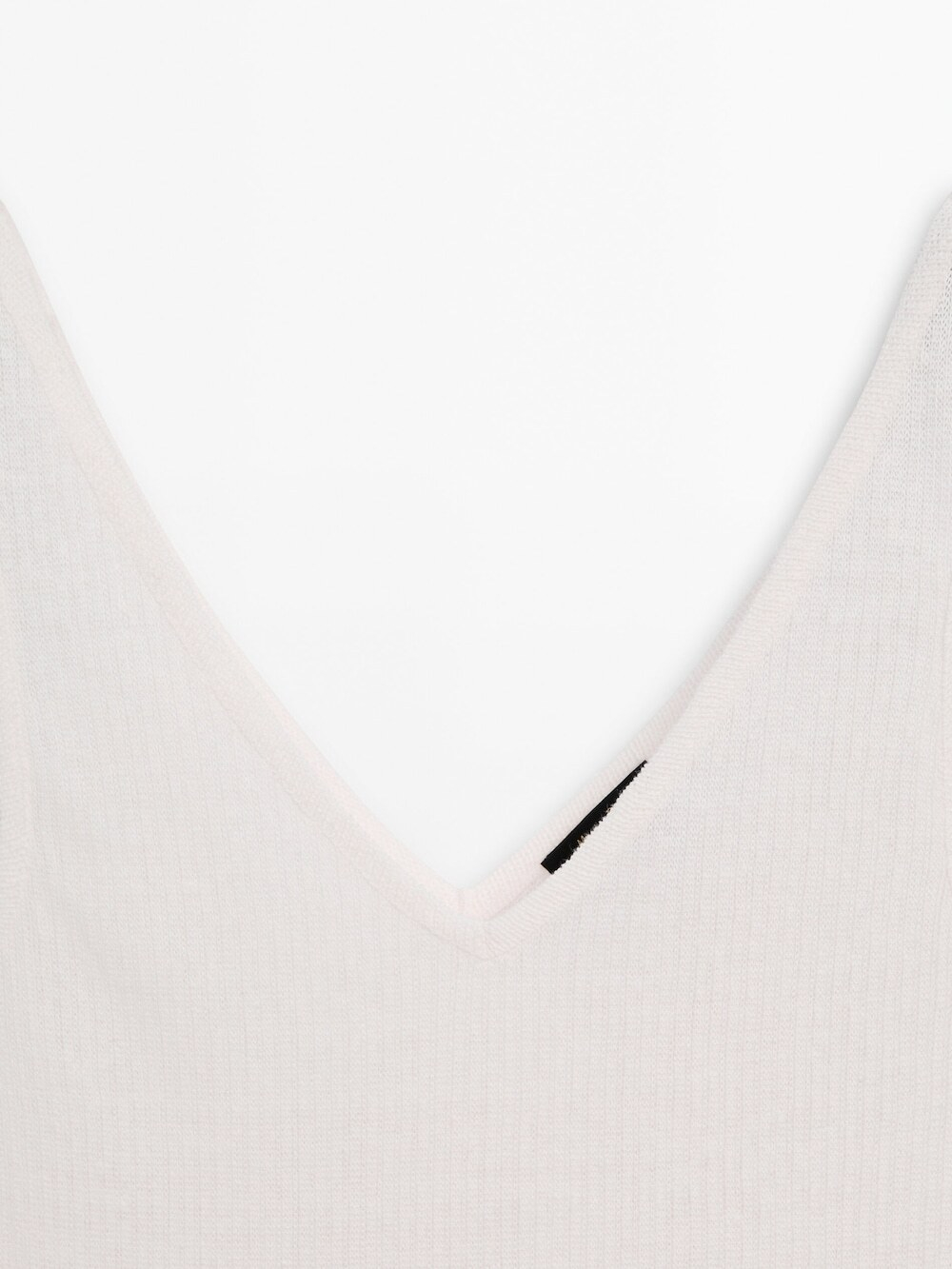 Massimo Dutti Топ из 100% льна на бретелях, кремовый