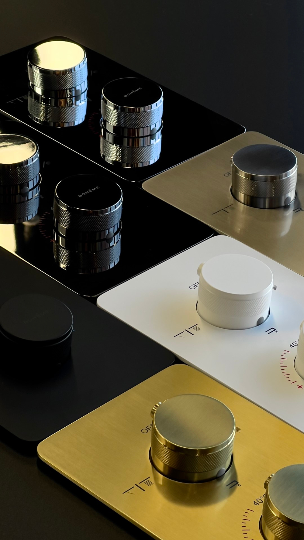 Смеситель встроенный с термостатом 3-х проходной GOLD