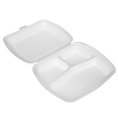 Ланч-Бокс ВСП LB-83 трёхсекционный 247*206*70 мм. БЕЛЫЙ (200 шт.)