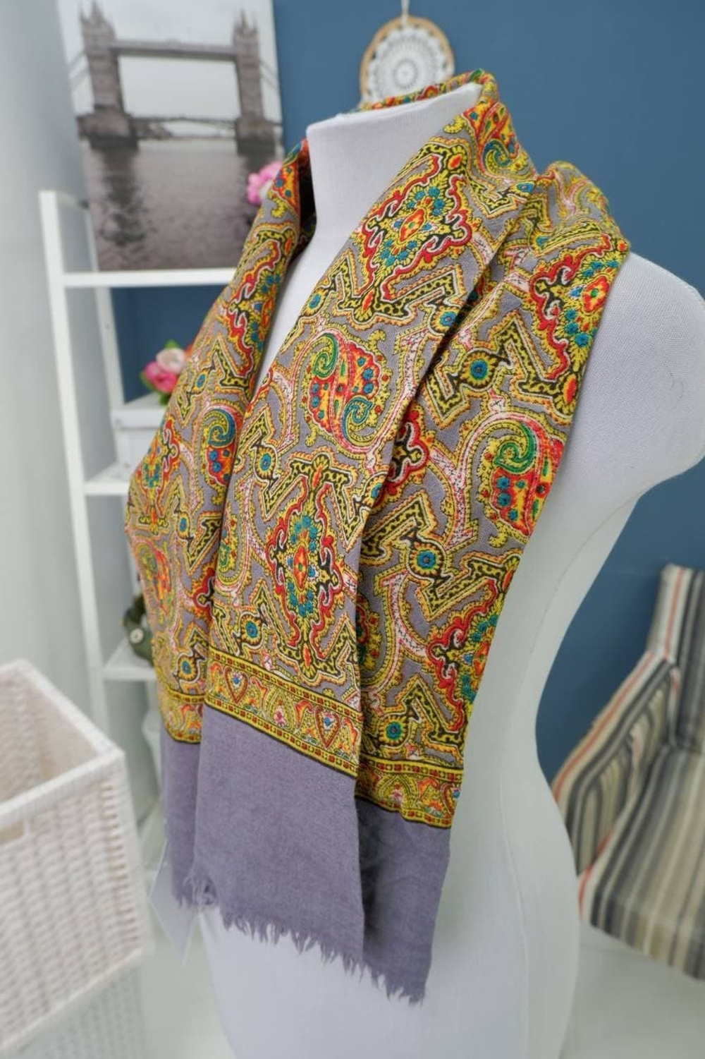 Шарф шерстяной