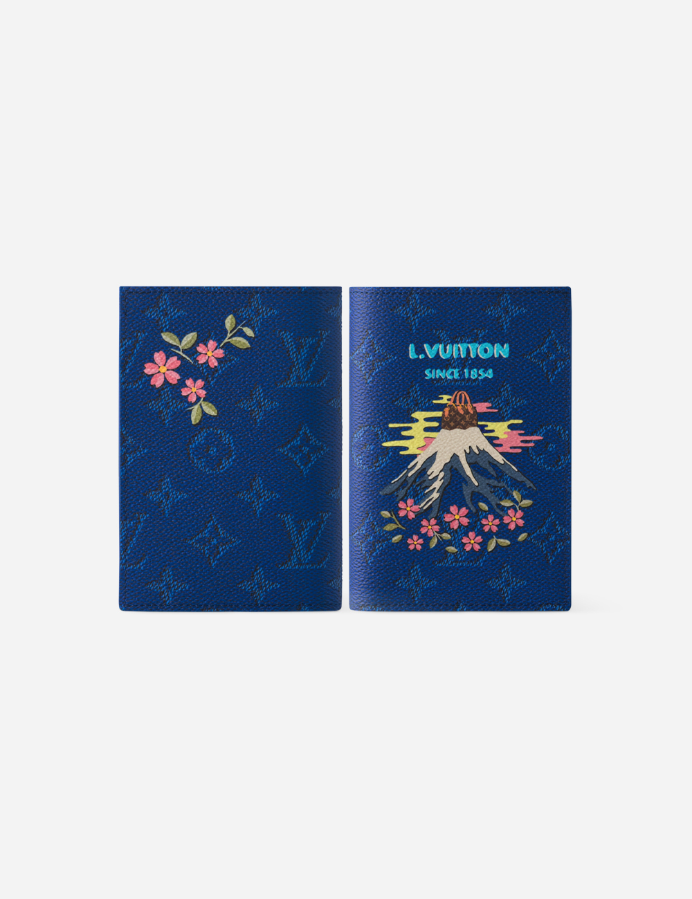Обложка для паспорта Louis Vuitton Blue Japan