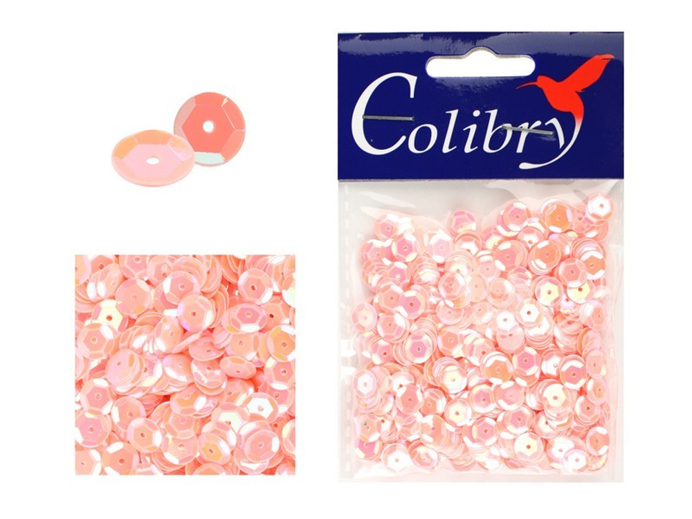 Пайетки граненые голографические-10гр-6мм-Colibry