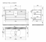 Тумба с раковиной Sancos SNOB R 100 со столешницей, Doha Soft