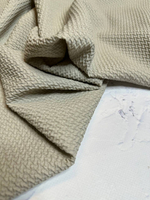 Костюмно-плательная фактурная жаккардовая шерсть (Marzotto, 100%шерсть, Лен в дымке, 152, 240 гр/м2)