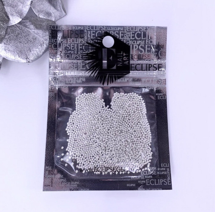 Бульонки металлические серебро крупные ECLIPSE