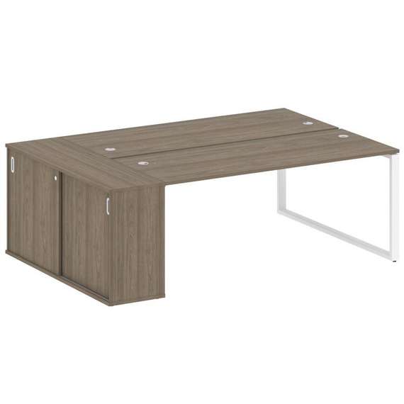 Метал Систем Рабочая станция с шкафом-купе на О-образном м/к БО.РС-СШК-1.5 Т