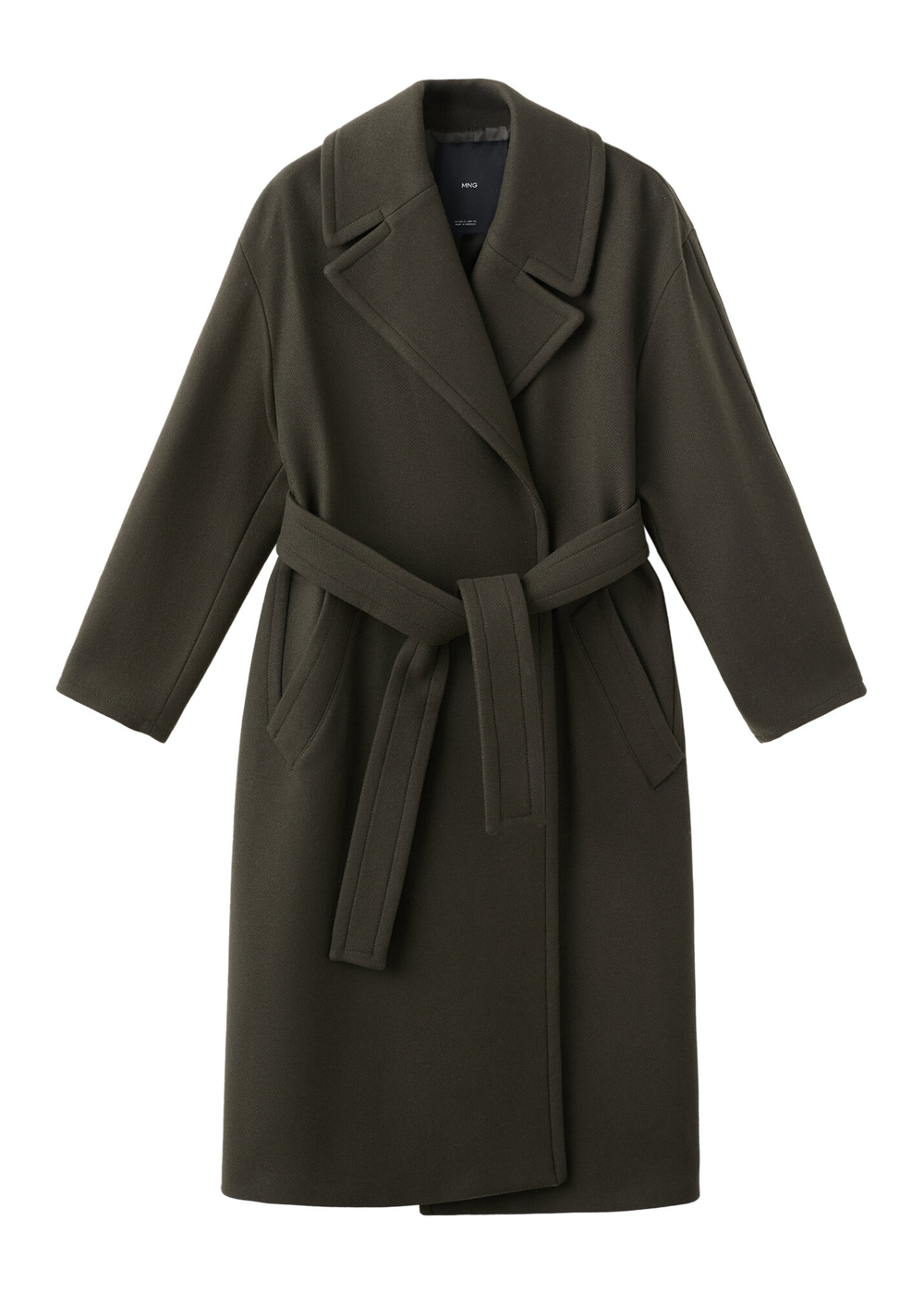 Пальто из натуральной шерсти с поясом