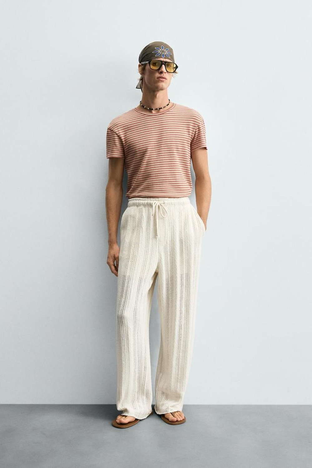 ZARA ЖАККАРДОВАЯ ФУТБОЛКА В ПОЛОСКУ, ПОЛОСКИ