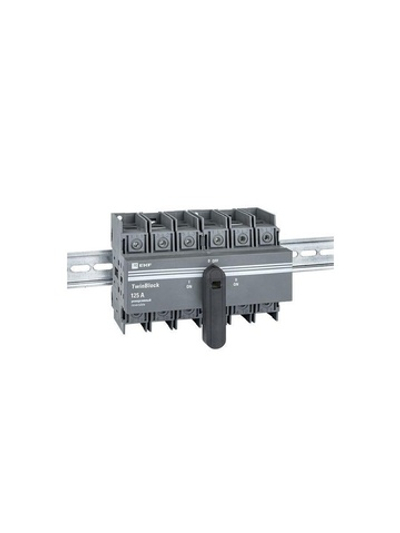 Рубильник 3п 125A реверсивный c рукояткой для прямой установки TwinBlock EKF tb-s-125-3p-rev
