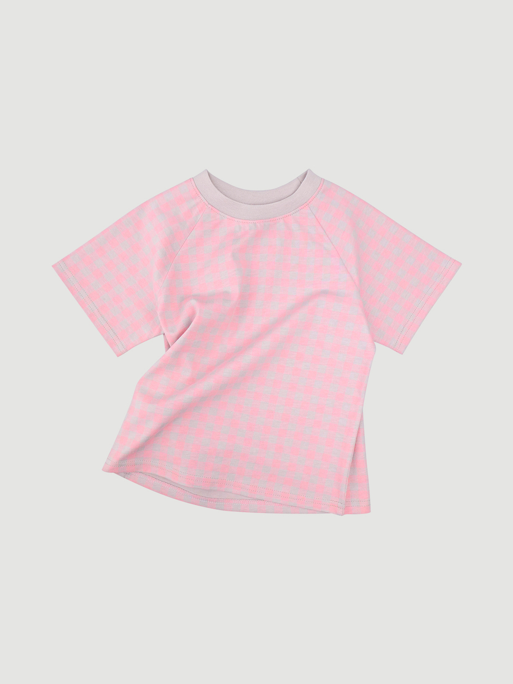 Футболка унисекс Mjölk Клетка розовая