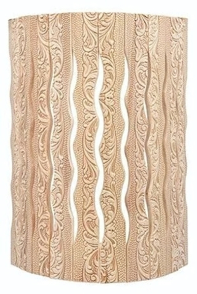 Абажур угловой, с орнаментом «Цветы», 31х9х22 см, липа «Банные штучки»
