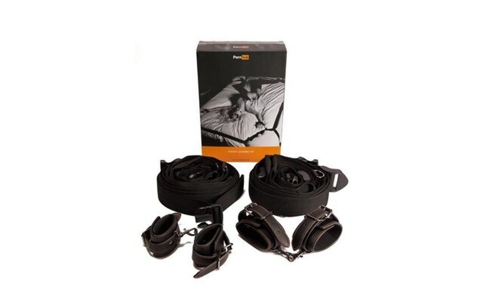 Набор для подневолья Pornhub 8 Point UnderBed Kit (Цвет: черный)