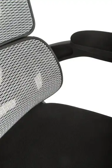 Кресло для руководителя Gramber С15 Сетка серая/Ткань черная