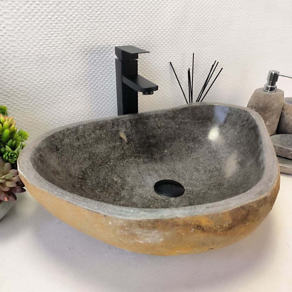 Раковина из речного камня RS-63452 (55*40*15) 0123