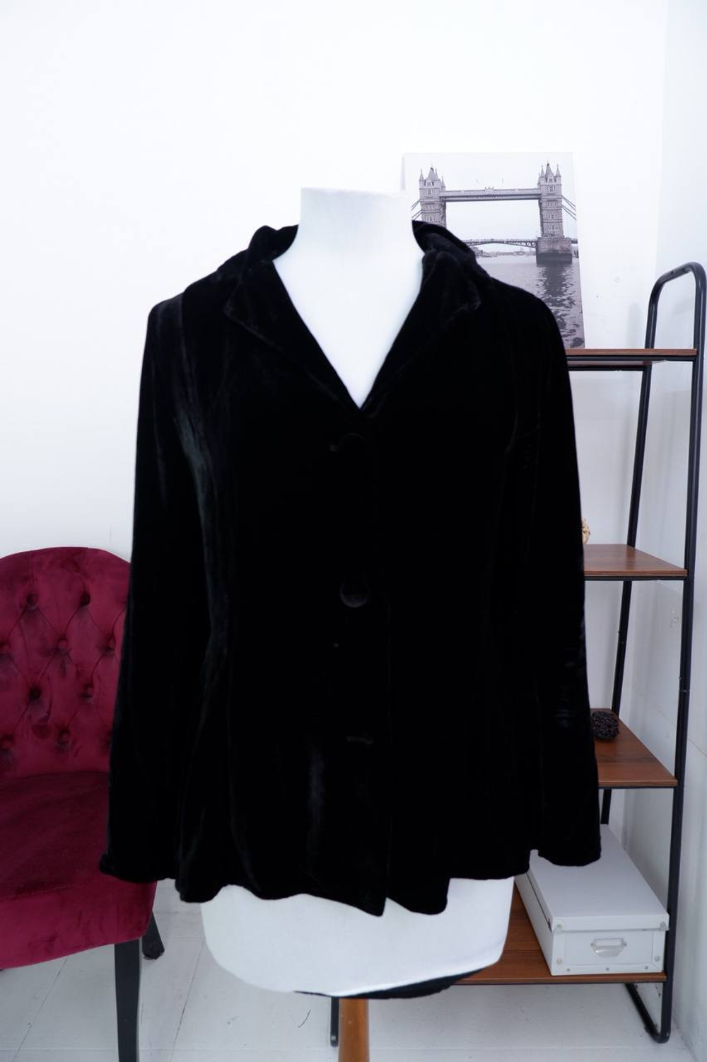 Жакет Grizas бархатный,маркировка S, визуально 44 размер