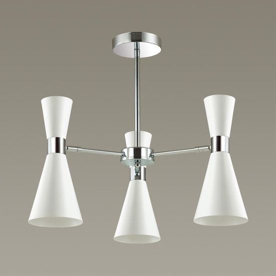 3661/3C MODERNI LN18 177 хром/матовый белый Люстра потолочная E14 3*60W 220V QUINN