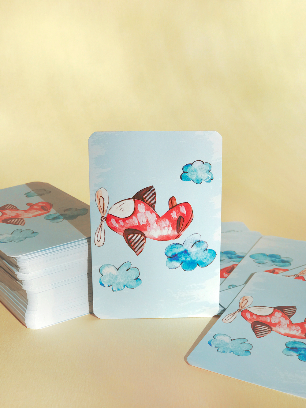 Открытка "Самолётик" 6 × 9 см