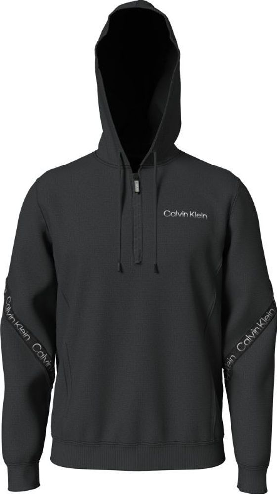 Мужская теннисная кофта Calvin Klein PW 1/4 Zip Hoodie - black beauty