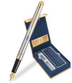 Подарочный набор: Чехол и Перьевая ручка Waterman  Hemisphere Essential, St. Steel GT