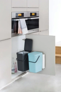 Brabantia Контейнер для мусора Sort & Go 16л, серый