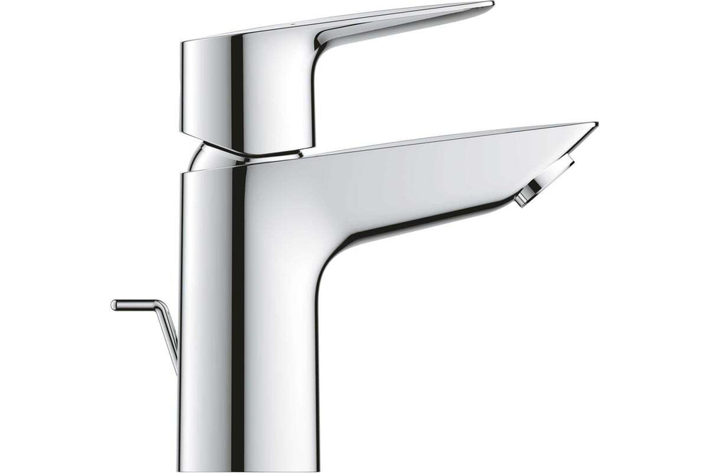 Смеситель для раковины Grohe BauEdge с ограничителем температуры и рычажным донным клапаном, размер S, хром 23328001